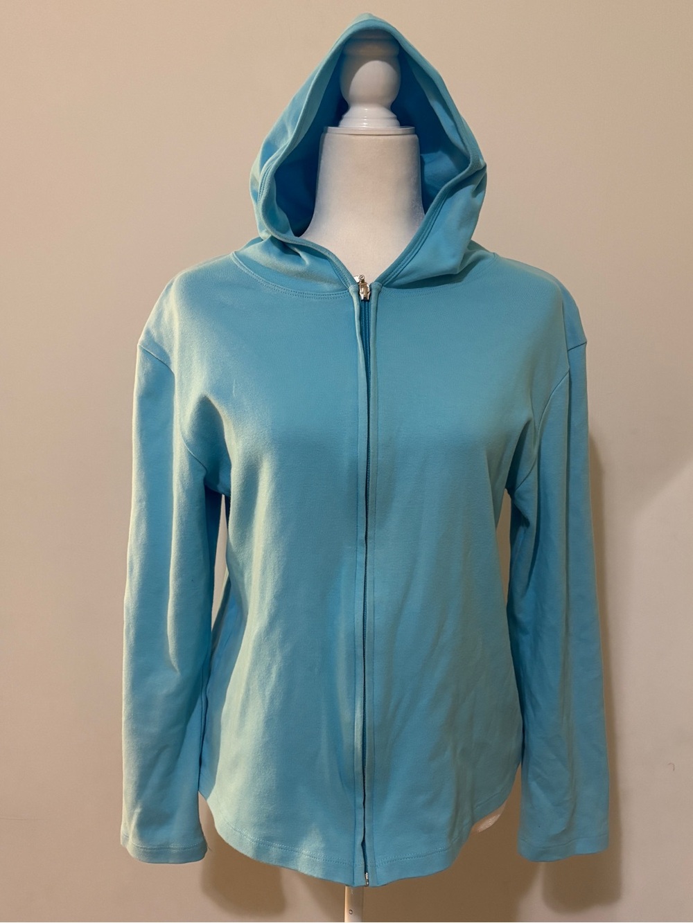 Necessitees Blue Zip-Up Hoody 94% Combed Cotton